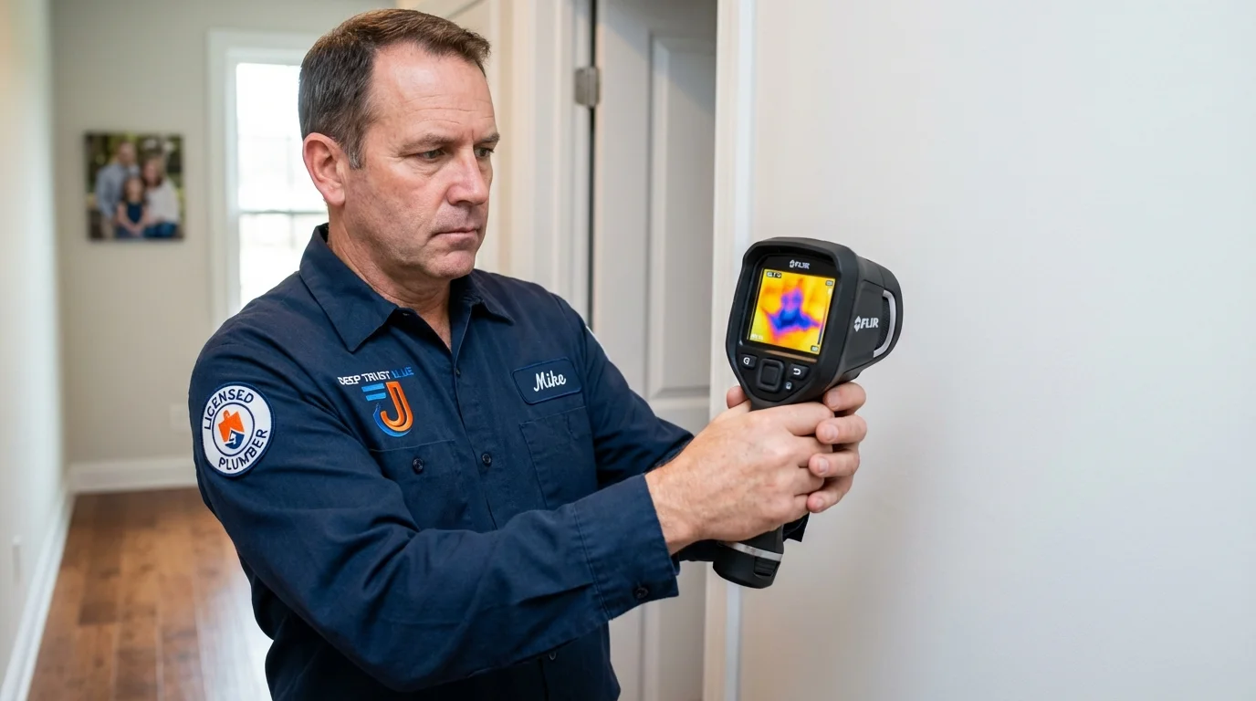 Thermal imaging leak detection by Johns Plumbing LLC in Milton